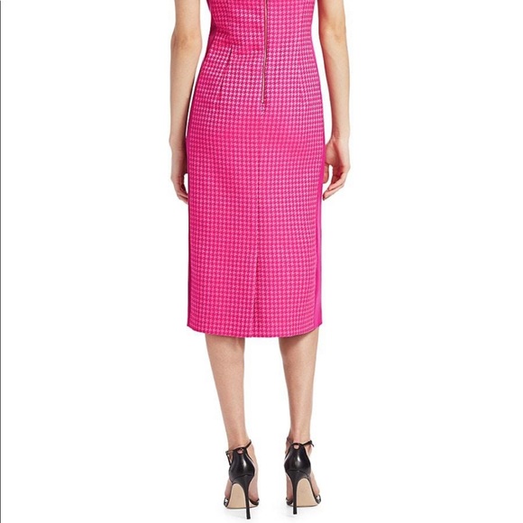 ESCADA 2021 Sheath Dress, Pink Houndstooth - Picture 4 of 10